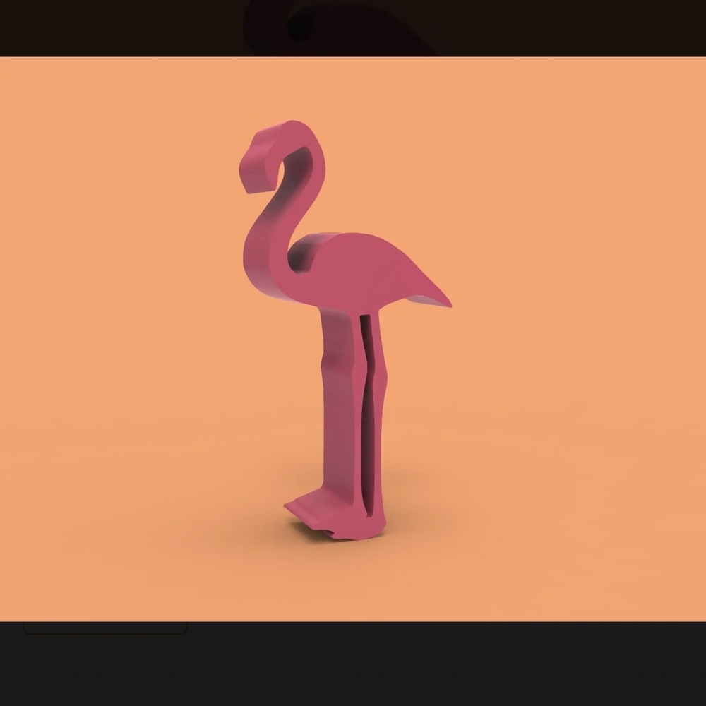 3D Printed Flamingo Bottle Opener